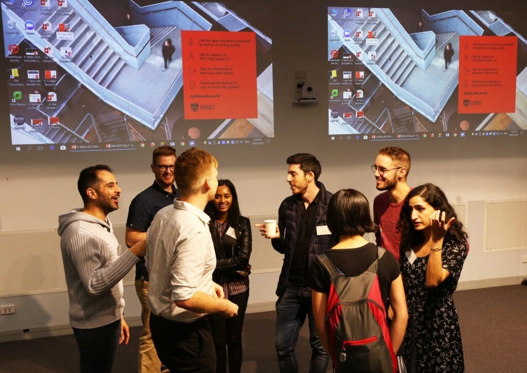 Guests talk during the break at the 2019 Life as a Clinician-Scientist New South Wales event.