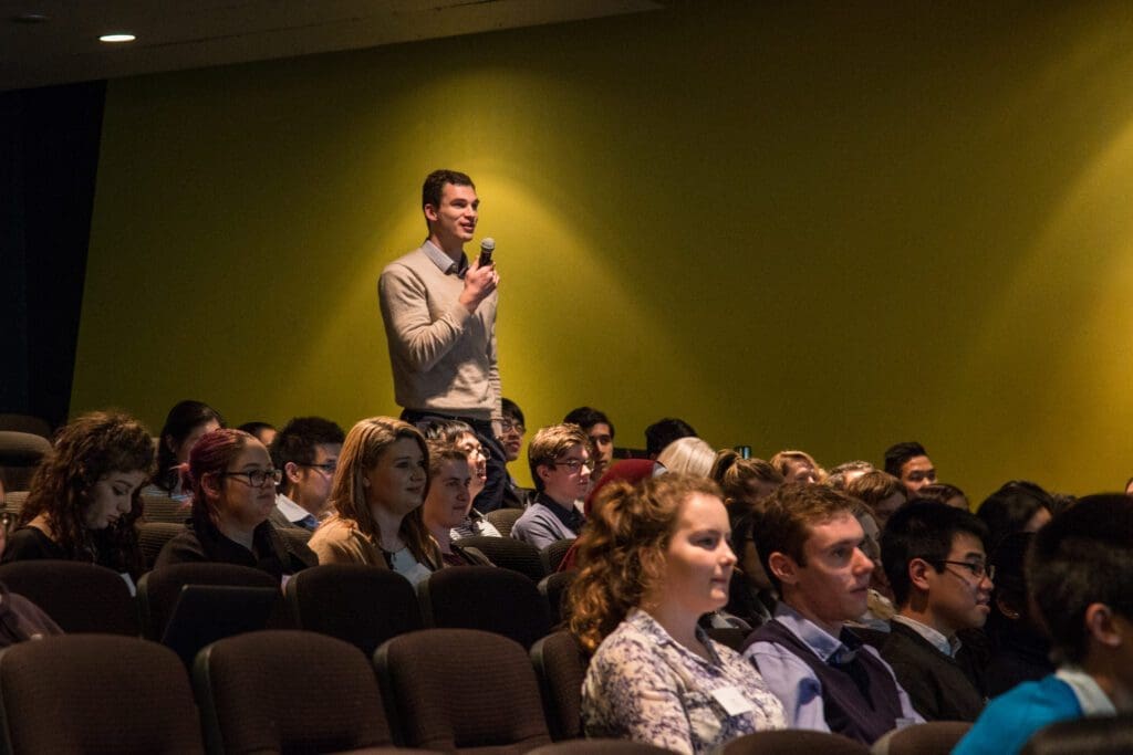 Questions from the audience at the 2017 Life as a Clinician-Scientist Victoria symposium.