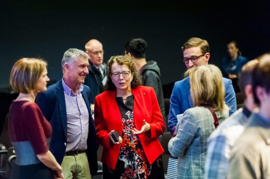 Professor Ingrid Scheffer AO FRS FAA FAHMS speaks to guests at the 2019 Life as a Clinician-Scientist Victoria symposium.