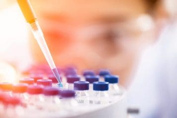 Female chemist at work in laboratory